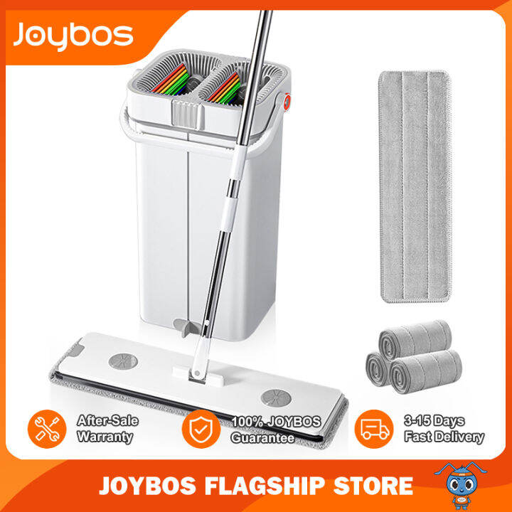 Joybos Mop With Bucket And Squeeze,hand Free Flat Floor Mop And