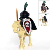 WM Bricks MOC Skeleton Soldier Building Blocks Knight With Horse Weapons Fantacy Animals Educational Boy Toys For Kids Gift Diy