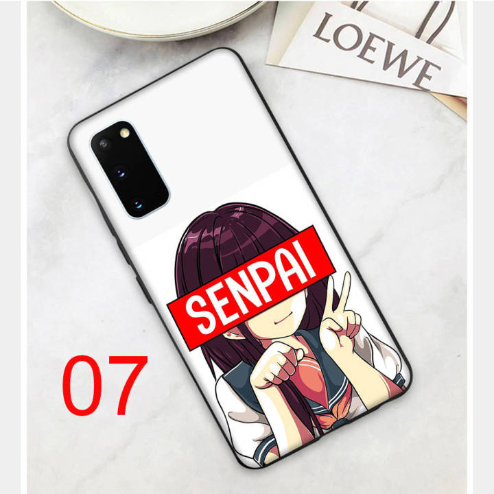 senpai-girl-anime-อ่อนนุ่ม-ซิลิโคน-เคสโทรศัพท์-หรับ-iphone-xr-7-6s-6-11-5s-xs-5-8-se-max-plus-x-pro-black-ปก