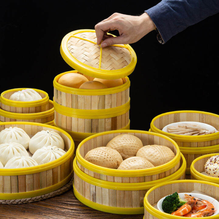 Plastic steamer bamboo household trumpet Cantonese morning tea Hong