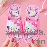 Dép Đi Trong Nhà Đế Mềm Chống Trượt Hình Mèo Hello Kitty Đáng Yêu Cho Bé