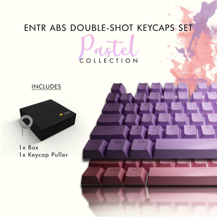 Entr ABS DoubleShot Keycaps Set Pastel Collection (Full 110 Keys