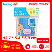 Giá đựng hộp sữa có quai cầm cho bé màu xanh hàng nội địa Nhật Bản
