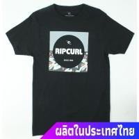 BTS กระแสตรง.เสื้อยืดลำลอง เสื้อยืดลายกราฟฟิก Ripcurl Graphic Dc Time สีดํา DC Short sleeve T-shirts