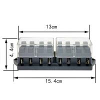 1ชิ้นกล่องฟิวส์8ทางวงจร40A DC 12V 24V สายพ่วงฟิวส์อัตโนมัติแบบใบมีดตัวยึดบล็อกกล่องฟิวส์ตัวยึดฟิวส์ ATO ATV พร้อมฟิวส์8ตัว