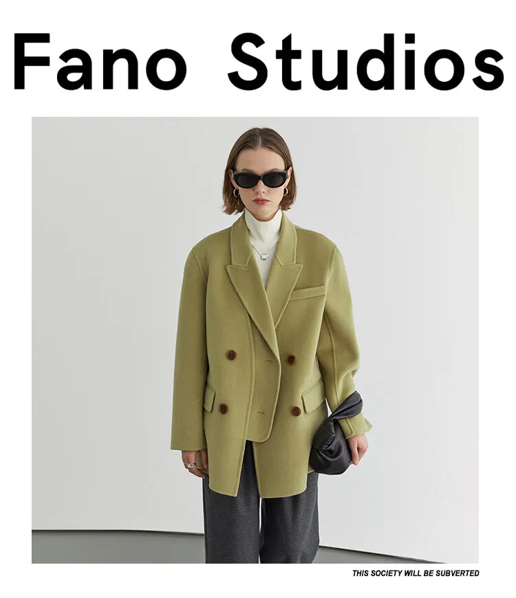 沖縄・離島除く全国届 FANOSTUDIOS DOUBLE-SIDED WOOLEN COAT - 通販