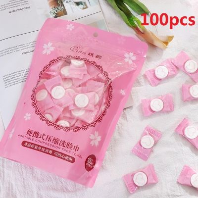 【jw】۩  100pcs Compressed Disposable Capsules Face Tablet Outdoor Wipes Paper Tissue