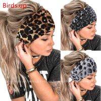 【YF】 Womens New Wide Leopard Headbands Elastic Snake pattern Hairband Knotted Yoga Solid Turban Head Wraps Bows Hair Accessories