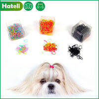 【HATELI】500cs/กระเป๋าผสมแถบยางสีสันสดใสหญิง Pet Dog DIY โบว์ผูกผม Grooming อุปกรณ์ผมปิ่นสำหรับสุนัขขนาดเล็ก Supply