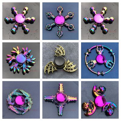Wing Fidget Toys Spiner Zinc Alloy Metal Hand Spinner Dice Rudder Exterior ADHD Anti Stress Finger Spinner Toy Gyro For Adult