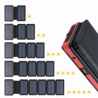 Foldable Solar Power Bank 20000mAh Waterproof Powerbank with LED Flashlight Dual USB Solar Panel Charger for Xiaomi iPhone 12 11 ( HOT SELL) gdzla645