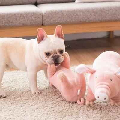 Pig Shape Doll Dog Pet Chew Tooth Bite Resistant Stress Reliever Sleeping Toy Pet Plush Toy Dog Vent Decompression Doll Toys