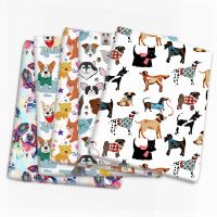 Dog Puppy Bones 50*145cm 100% Cotton Fabric Sewing Quilting Fabric Needlework Material DIY Handmade Patchework Exercise Bands