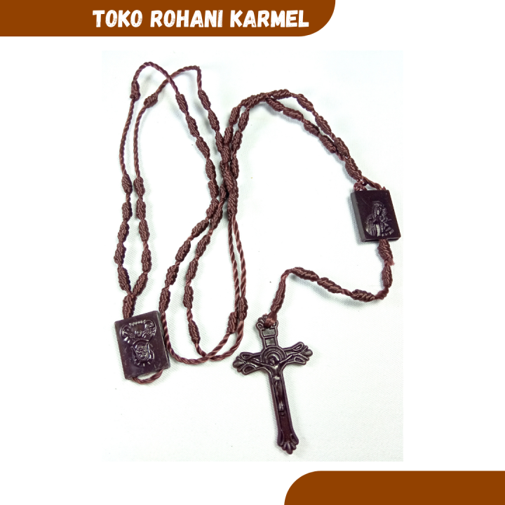 KALUNG ROSARIO SKAPULIR / ROSARIO KALUNG SKAPULIR / SKAPULIR COKLAT ...