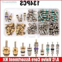 ۞ 134Pcs Car Air Conditioner Valve Cores Assortment A/C AC Shrader Valve Core Tool R134 R12 HVAC Valves Kit Auto Accessories