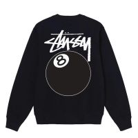 ความเข้าใจที่เป็นจริง☼Stussy เสื้อฮู้ดวงกลมใหม่8ลูกเสื้อแบบหลวมผู้ชายและผู้หญิง Stussy คู่รัก