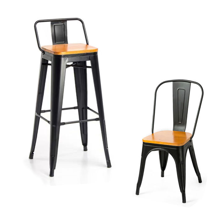 เก้าอี้บาร์ยาว-เก้าอี้บาร์สั้น-เก้าอี้บาร์เหล็กมีพนักพิง-เก้าอี้ตกแต่งร้าน-เก้าอี้ร้าน-เก้าอี้คาเฟ่