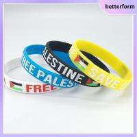 BETTERFORM อีลาสติก ธงปาเลสไตน์สร้อยข้อมือ กีฬากีฬากีฬา กิจกรรมกลางแจ้งกลางแจ้ง สายรัดข้อมือซิลิโคน แฟชั่นสำหรับผู้หญิง สีสดใสสดใส สายรัดข้อมือชาวปาเลสไตน์ ของขวัญสำหรับเด็ก