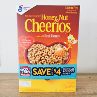 General Mills - Honey Nut Cheerios Cereal เจเนอรัล มิลส์ ฮันนี่ นัท เชียริโอส์ ซีเรียล ธัญพืชอบกรอบรสน้ำผึ้งและถั่ว 306 กรัม