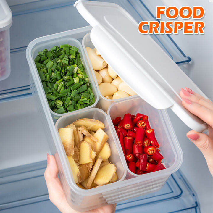 Airtight Food Storage Containers 4Case Food Crisper Box with Locking