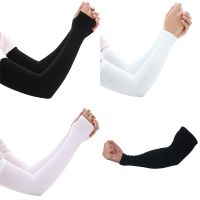 【CW】 1 Pairs Cooling Arm Sleeves Cover Cycling UV Protection Outdoor Men for Hide Tattoos