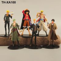 6 Piece hand-made animation cartoon Luffy Zoro Esmar high doll toy decoration