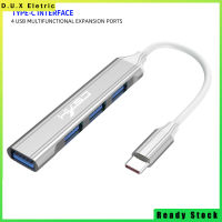 USB ฮับ4ฮับ USB พอร์ต USB บางมินิอะแดปเตอร์ข้อมูลดองเกิลมีพอร์ตพร้อมสายเคเบิลสำหรับแฟลชไดร์ฟเครื่องพิมพ์แล็ปท็อป PC