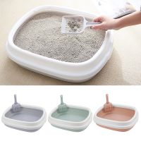 ห้องน้ำสำหรับสัตว์เลี้ยง Bedpan 1 ชุดถาดแมวสุนัขพร้อมตักกล่องครอกแมว Anti-Splash สุนัขห้องน้ำขับถ่ายทรายกล่องครอก