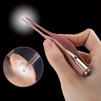 New Ear Cleaner Led Flashlight Earpick Wax Removal Tool Earwax Tweezer Luminous Earpick Clip Cleaner Forceps For Kid Health Care