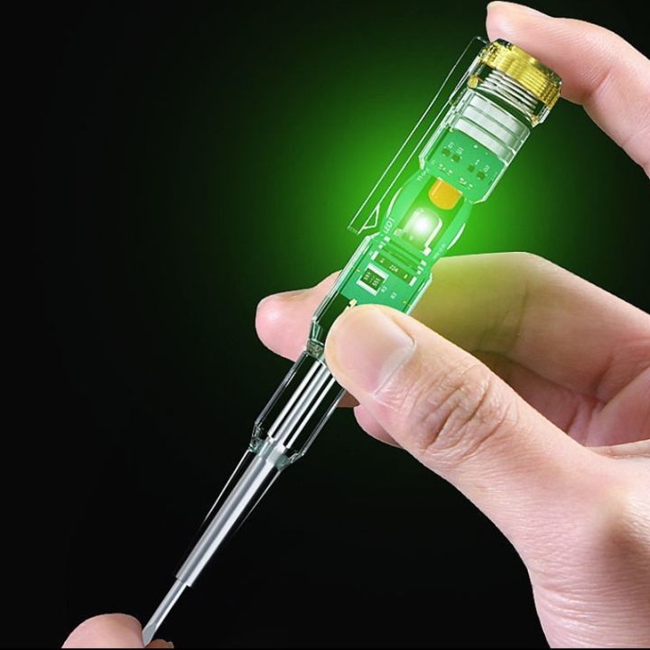 ewyn-เตรียมจัดส่ง-ปากกาทดสอบแรงดันไฟฟ้า-กันน้ํา-พร้อมไฟแสดงสถานะ-led-ตรวจจับสายไฟ-ไขควงใบมีดแบน-70-250v
