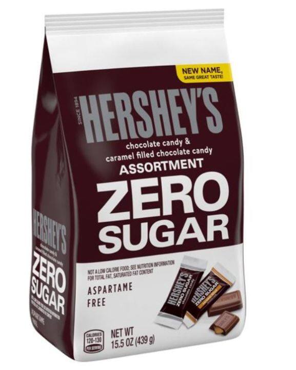 HERSHEY'S, ZERO SUGAR Chocolate and Caramel Filled Chocolate Assortment ...