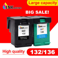 หมึกเติมหมึก132 136 XL 6213 136 132 Officejet 5443 D4163 Photosmart 2573 C3183 1513เครื่องพิมพ์ PCS1513