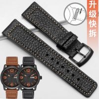 Suitable For Western Iron City Eco-Drive Genuine Leather Watch Show Orange BM8475-26EB/00F00X Series Chain Male 22mm