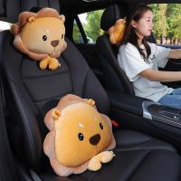 Car Headrest Neck Protection Pillow Car Pillow A Pair of Car Seat Waist Support Creative Cartoon Cute Comfortable Seat Cushions