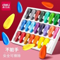 Effective wipeable crayon not dirty hands safe non-toxic oil painting stick 12 colors kindergarten baby washable painting brush