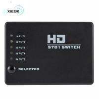 XIEGK 5ใน1ออก สวิตช์ HDMI 5 IN1 เครื่องขยายสัญญาณ ตัวแปลงวิดีโอ สวิตช์ที่รองรับ HDMI 5พอร์ต ใช้งานง่ายๆ HD 1080P สำหรับ hdtv/loptop/pc // โปรเจคเตอร์/กล้องวิดีโอ/คอนโซลเกม