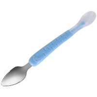 Double Ended Scraper Feeding Supplies Grapefruit Spoon Baby Spoons Puree Scraping Head Complementary Food Silicone Serving Bowl Fork Spoon Sets