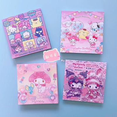 Sanrio Kuromi Sticker Book Children Cute Diy Hand Account Source Material Decorative Stickers