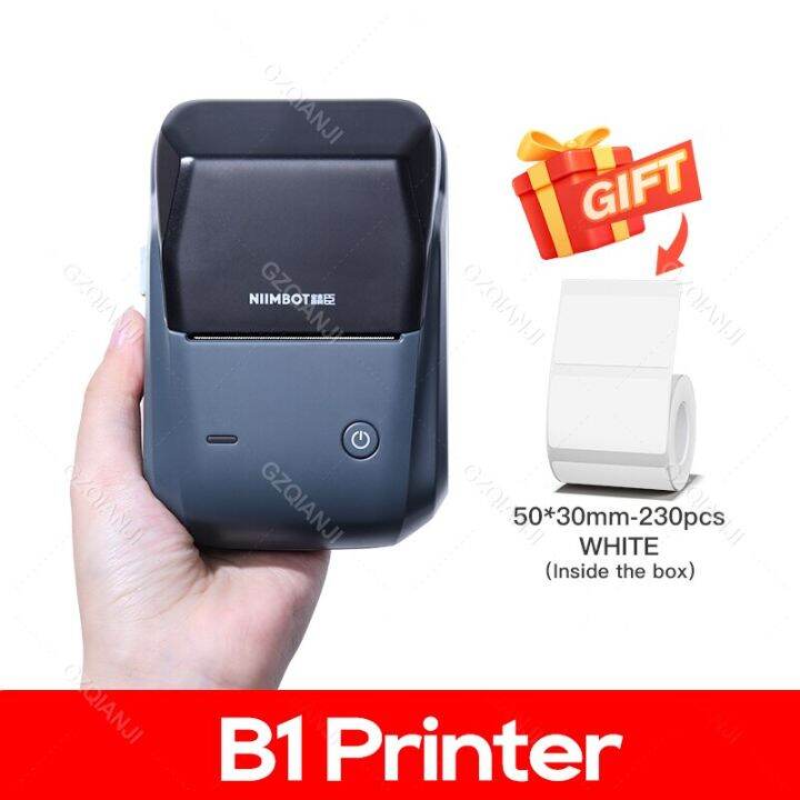 Niimbot B1 Thermal Bluetooth Wireless Mini Mobile Label Sticker Printer ...