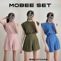 ชุดเซ็ท เสื้อเเขนล้ำ กางเกงขาสั้น (MOBEE SET)