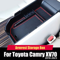 ที่เท้าแขนเคอเรตา Penyimpan ที่เก็บที่เก็บของกระเป๋าเก็บบัตร Dulang untuk Toyota Camry 70 XV70 2018-2021 2022 2023 Aksesori