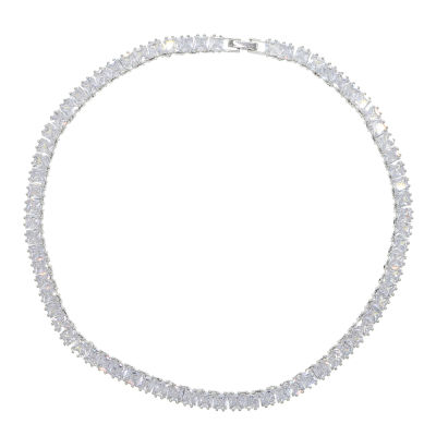 Wholesale 5MM Hiphop Sparking Bling Cubic Zirconia Rock Women Jewelry Iced Out 5A Square CZ Tennis Chain Choker Necklace