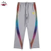 แฟชั่นสบายๆเข็มกางเกงผู้ชายผู้หญิง Sweatpants สีสัน Gradient Weing ลายคลาสสิกผีเสื้อเย็บปักถักร้อย AWGE กางเกง