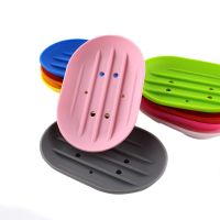 Hot Sale Bathroom Soap Dish New Silicone Flexible Soap Dish Plate Bathroom Soap Holder Travel Holder Dish