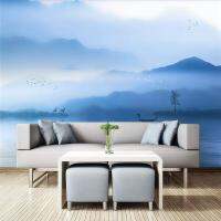 ✜✇✢ Ink cloud landscape art painting TV background wall professional production mural wholesale wallpaper mural poster photo wall