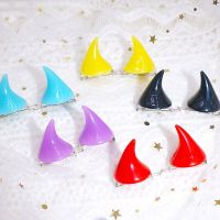 1 Pair Small Demon OX Horn Hair Clips Gothic Party Cosplay Costume Pin Hairpins Costume Horn Halloween Headwear Hair Accessories