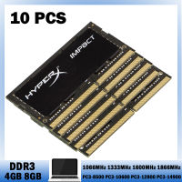 10ชิ้น Original 4GB 8GB DDR3 1600MHz 1333MHz 1866MHz 1066MHz หน่วยความจำแล็ปท็อป PC3-12800 204Pin SODIMM RAM DDR3 1.5V สำหรับโน้ตบุ๊ค