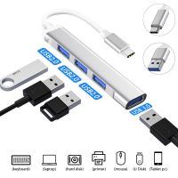 ABWGA 4พอร์ตตัวขยายการรับส่งข้อมูล USB C HUB Type-C 3.1ตัวแยก3.0 USB แท่นวางมือถือ