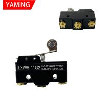 ☼◐ Short Hinge Roller Lever 1NO 1NC 1Com Micro Switch 3A AC 380V DC 220V 3 Screw Terminal Limit Switch Momentary Reset LXW5-11G2