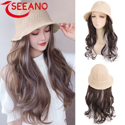 【jw】♂✟♞ SEEANO Synthetic Cap Wig Female Hat daily Use 2022 And New Fashion